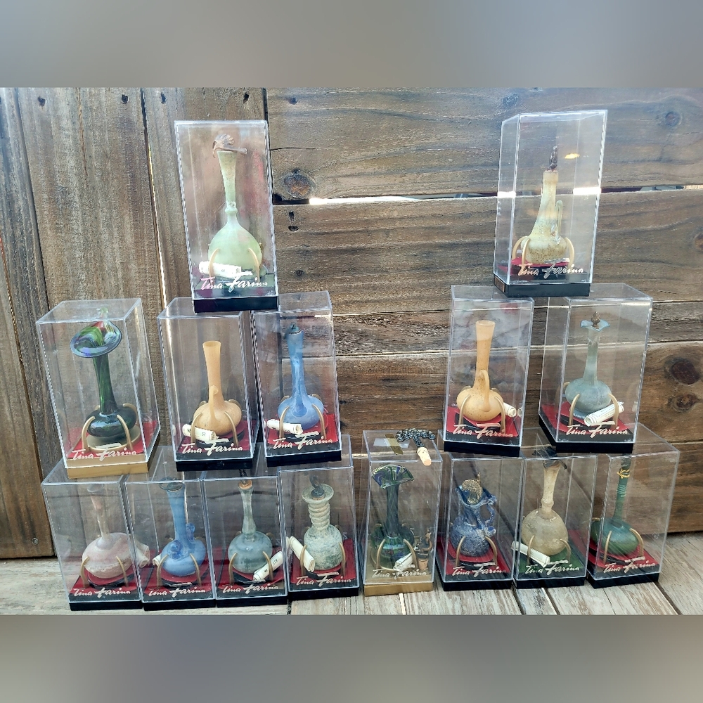 Vintage Tina Farina Perfume Bottles 3rd 4th Century 15 In Total